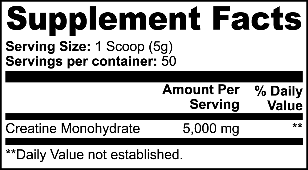 CREATINE MONOHYDRATE (FOH)